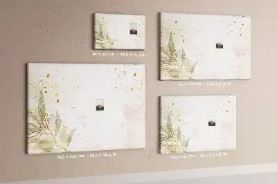 Tablica korkowa ze złotą grafiką liniową