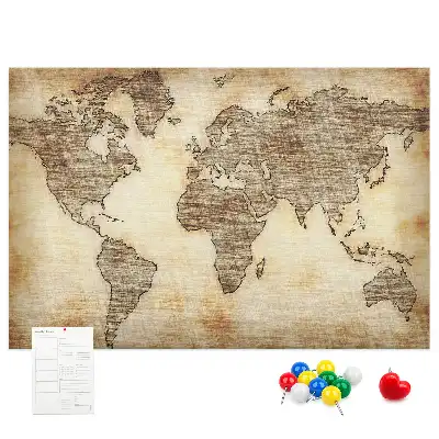 Tablica korkowa ozdobna Stara mapa świata