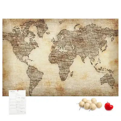 Tablica korkowa ozdobna Stara mapa świata