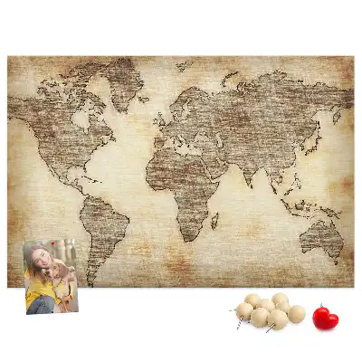 Tablica korkowa ozdobna Stara mapa świata