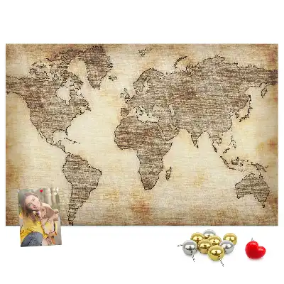 Tablica korkowa ozdobna Stara mapa świata