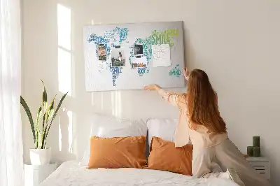 Korkowa tablica Mapa miłych słów