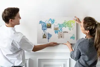 Korkowa tablica Mapa miłych słów