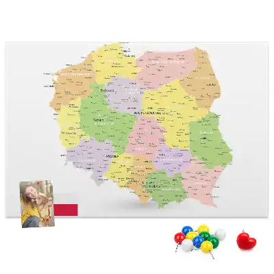 Korkowa tablica Mapa Polski