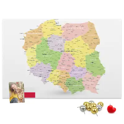 Korkowa tablica Mapa Polski