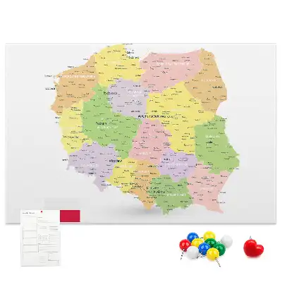 Korkowa tablica Mapa Polski