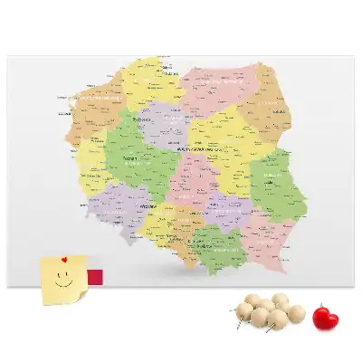 Korkowa tablica Mapa Polski