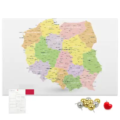 Korkowa tablica Mapa Polski