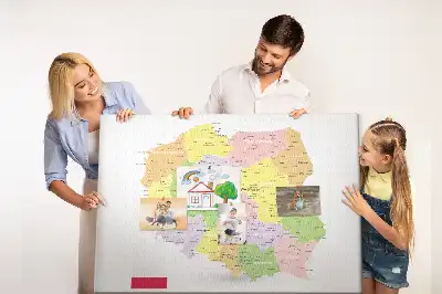 Korkowa tablica z mapą Polski