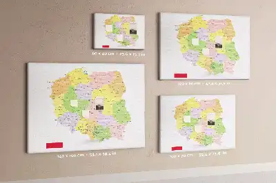 Korkowa tablica z mapą Polski