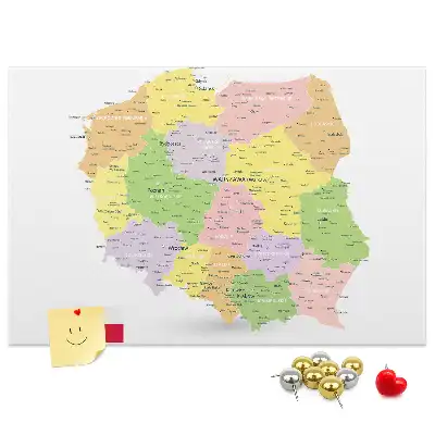 Korkowa tablica Mapa Polski
