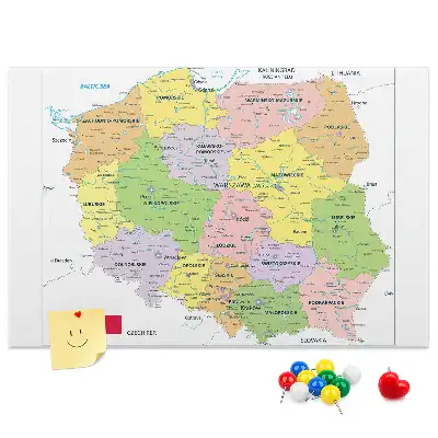Tablica korkowa dla dzieci Mapa Polski