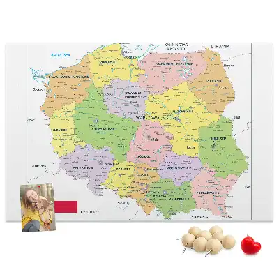 Tablica korkowa dla dzieci Mapa Polski