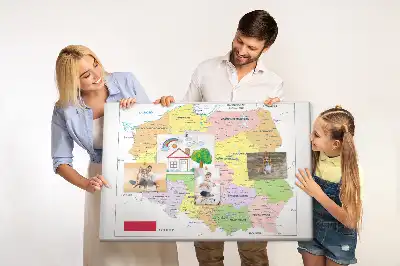 Tablica korkowa dla dzieci Mapa Polski