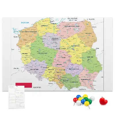 Tablica korkowa dla dzieci Mapa Polski