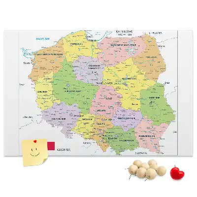 Tablica korkowa dla dzieci Mapa Polski