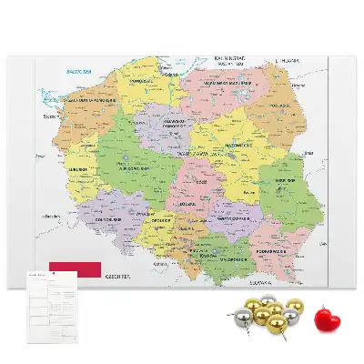 Tablica korkowa dla dzieci Mapa Polski