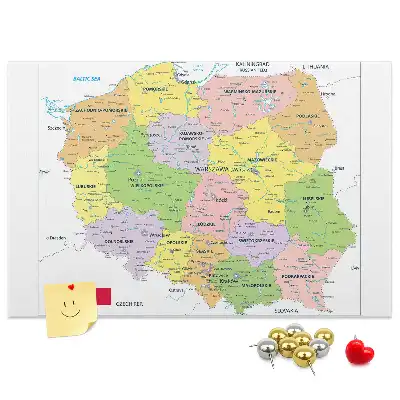 Tablica korkowa dla dzieci Mapa Polski