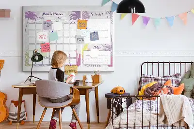 Tablica korkowa ozdobna Miesięczny planer