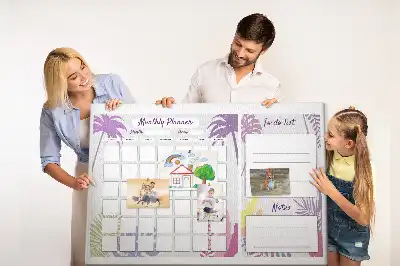 Tablica korkowa ozdobna Miesięczny planer