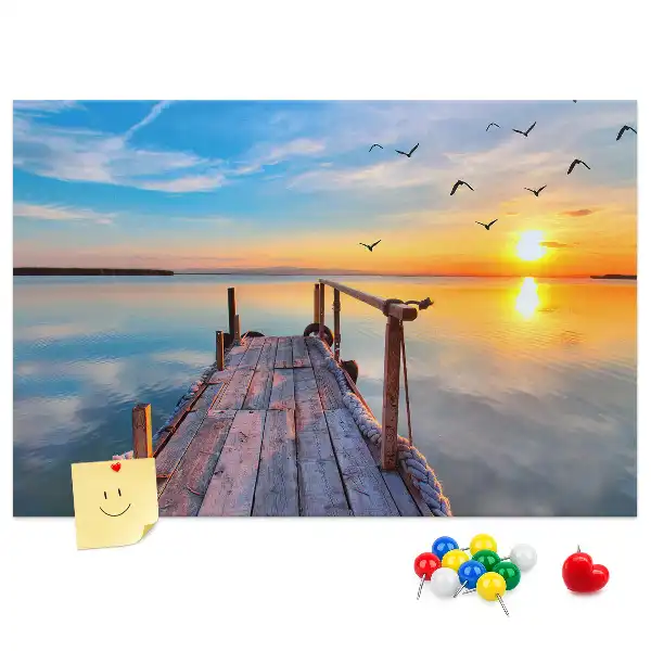 Tablica korkowa Jezioro pomost