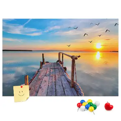 Tablica korkowa Jezioro pomost