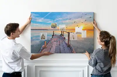 Tablica korkowa Jezioro pomost