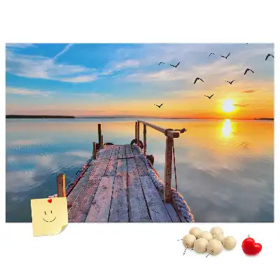 Tablica korkowa Jezioro pomost