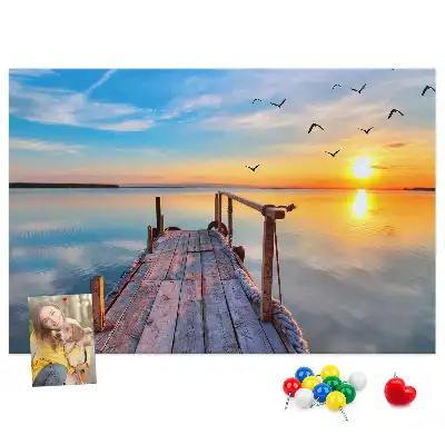 Tablica korkowa Jezioro pomost