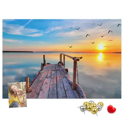 Tablica korkowa Jezioro pomost