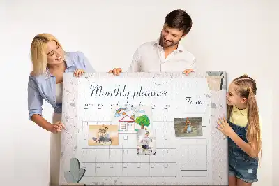 Ozdobna tablica korkowa planer miesiąca