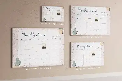 Ozdobna tablica korkowa planer miesiąca