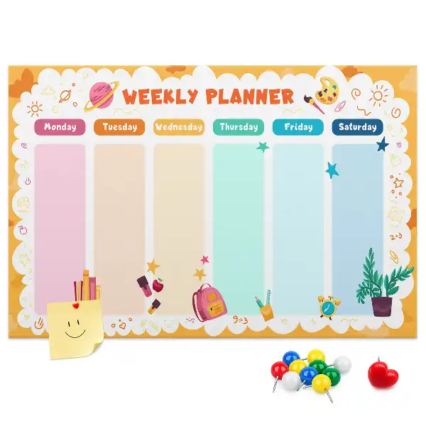 Tablica korkowa ozdobna Plan lekcji