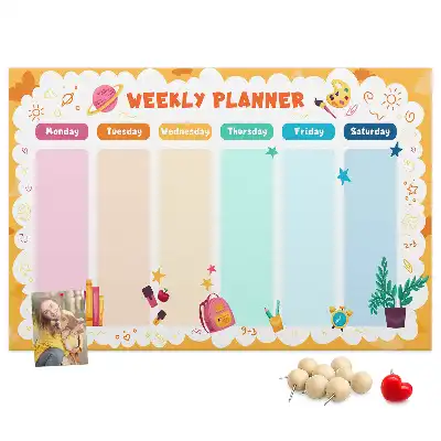 Tablica korkowa ozdobna Plan lekcji