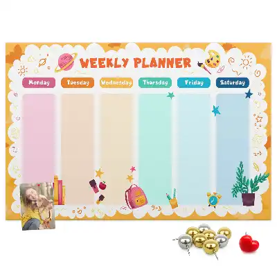 Tablica korkowa ozdobna Plan lekcji
