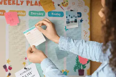 Tablica korkowa ozdobna Plan lekcji
