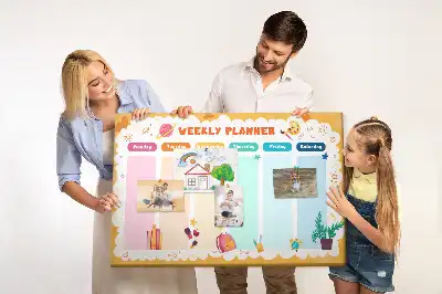 Tablica korkowa ozdobna Plan lekcji