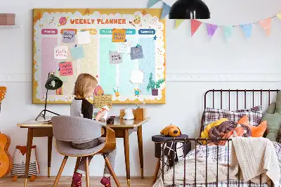 Tablica korkowa ozdobna Plan lekcji