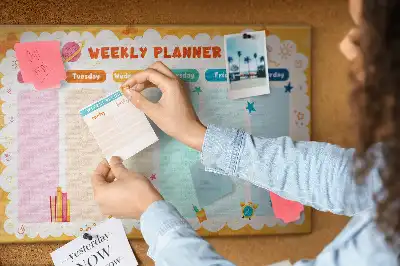 Tablica korkowa ozdobna Plan lekcji
