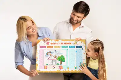 Ozdobna tablica korkowa szkolna rozpiska lekcyjna