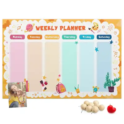 Tablica korkowa ozdobna Plan lekcji