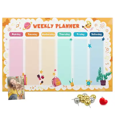 Tablica korkowa ozdobna Plan lekcji