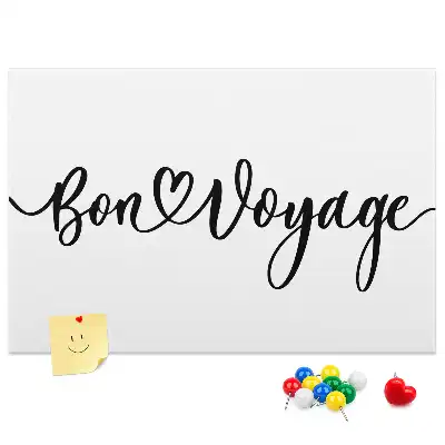 Tablica korkowa ozdobna Napis Bon voyage