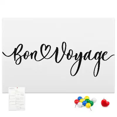 Ozdobna tablica korkowa z napisem Bon voyage