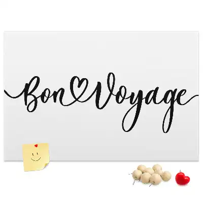 Ozdobna tablica korkowa z napisem Bon voyage