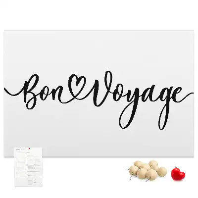 Ozdobna tablica korkowa z napisem Bon voyage