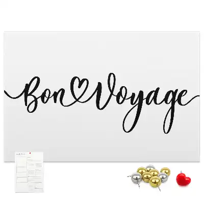 Ozdobna tablica korkowa z napisem Bon voyage