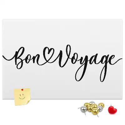 Ozdobna tablica korkowa z napisem Bon voyage