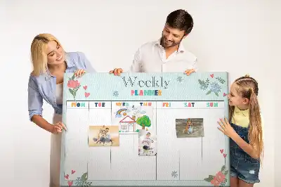 Tablica korkowa ozdobna Planer tygodniowy