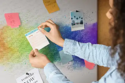 Tablica korkowa ozdobna Abstrakcyjna tęcza